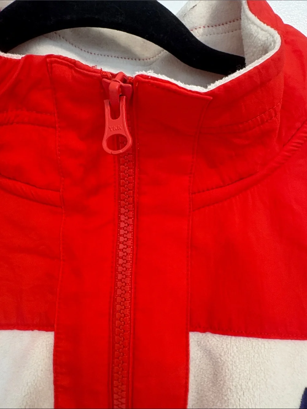 Nike Red, Cream & Navy Colorblock Fleece Half-Zip Pullover